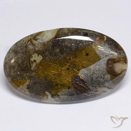 48.91ct Natural Multicolorido Jaspe, oval, Opaco