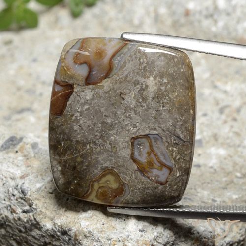 18.40ct Natural Multicolorido Jaspe, Almofada, Opaco