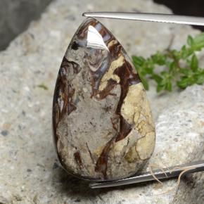 Jaspe Multicolorido Natural 37.59ct, Formato de pêra, Opaco