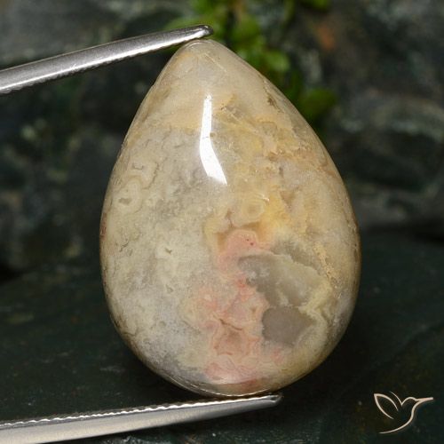 23.13ct Natural Multicolorido Jaspe, Formato de pêra, Opaco