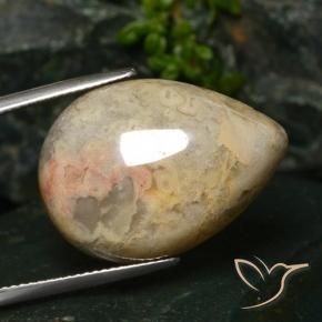 Jaspe Multicolorido Natural 23.13ct, Formato de pêra, Opaco