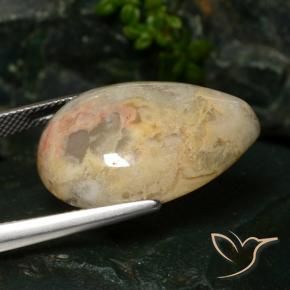 Jaspe Multicolorido Natural 23.13ct, Formato de pêra, Opaco