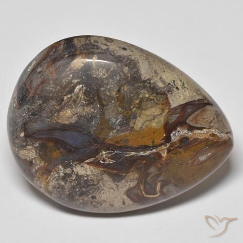 35.91ct Natural Multicolorido Jaspe, Formato de pêra, Opaco