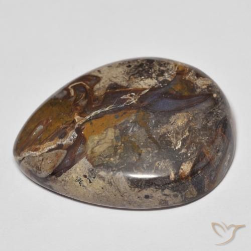 Jaspe Multicolorido Natural 35.91ct, Formato de pêra, Opaco