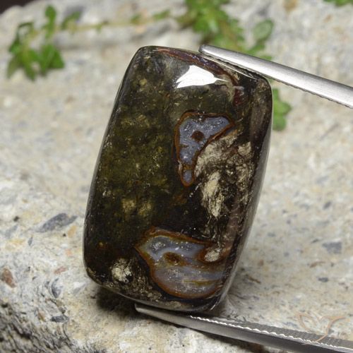26.54ct Natural Multicolorido Jaspe, Almofada, Opaco
