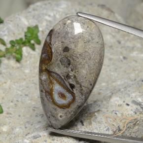 Jaspe Multicolorido Natural 23.89ct, Formato de pêra, Opaco