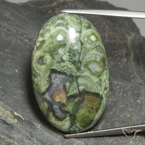 30.57ct Natural Multicolorido Jaspe, oval, Opaco
