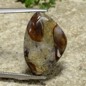 Jaspe multicolorido natural 9,97ct, trillion, opaco