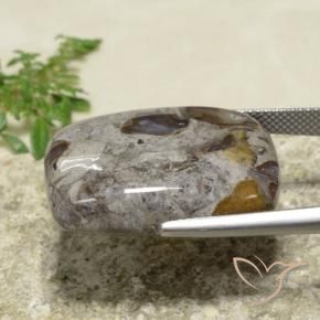 Jaspe Multicolorido Natural 31.55ct, Almofada, Opaco