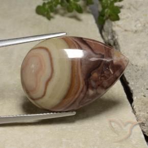 Jaspe Multicolorido Natural 18.38ct, Formato de pêra, Opaco
