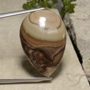 Jaspe Multicolorido Natural 18.38ct, Formato de pêra, Opaco