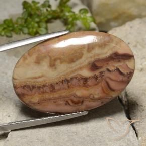 Jaspe Multicolorido Natural 16.98ct, oval, Opaco