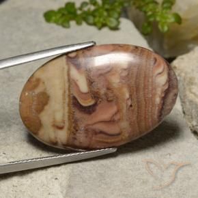 Jaspe Multicolorido Natural 18.42ct, oval, Opaco