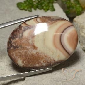 Jaspe Multicolorido Natural 18.14ct, oval, Opaco