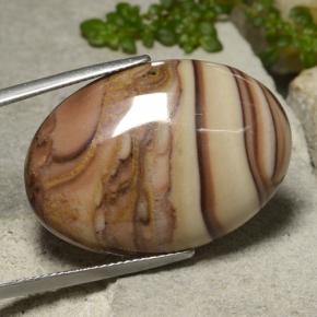 Jaspe multicolorido natural 26,59ct, corte oval, opaco
