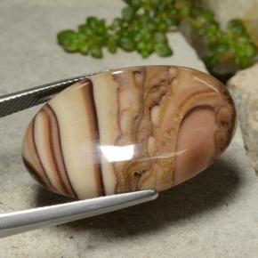 Jaspe multicolorido natural 26,59ct, corte oval, opaco