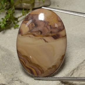Jaspe multicolorido natural 24,47ct, corte oval, opaco