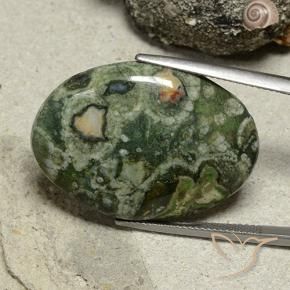 Jaspe Multicolorido Natural 24.10ct, oval, Opaco