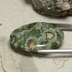 Jaspe Multicolorido Natural 24.10ct, oval, Opaco