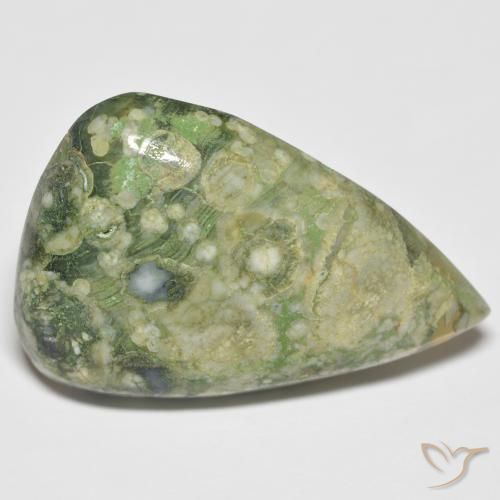 15.75ct Natural Multicolorido Jaspe, Formato de pêra, Opaco