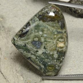Jaspe multicolorido natural 24,33ct, formato de pêra, opaco