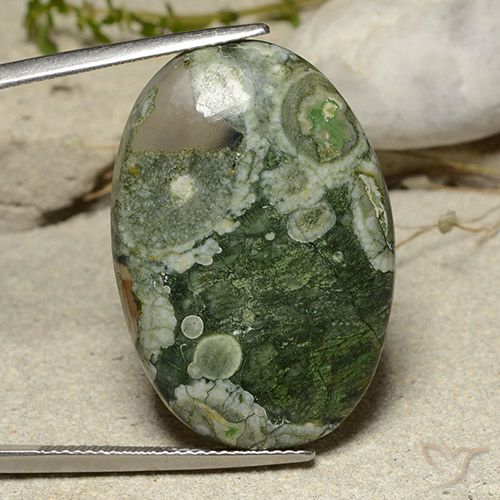 24.37ct Natural Multicolorido Jaspe, oval, Translúcido