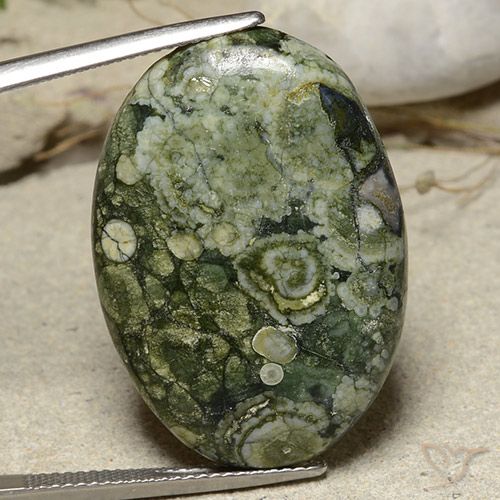 25.67ct Natural Multicolorido Jaspe, oval, Opaco