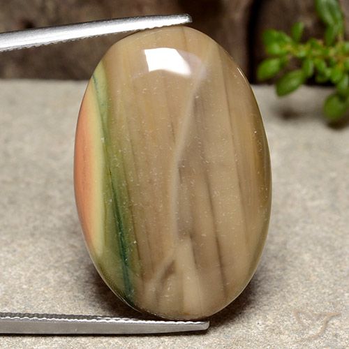 25.96ct Natural Multicolorido Jaspe, oval, Opaco