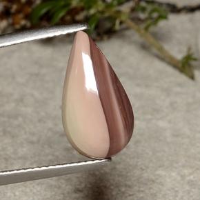 Jaspe multicolorido natural 2,81ct, formato de pêra, opaco