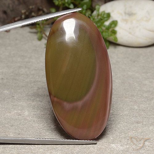 40.75ct Natural Multicolorido Jaspe, oval, Opaco