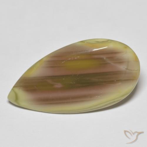 18.10ct Natural Multicolorido Jaspe, Formato de pêra, Opaco
