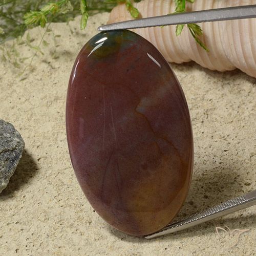 39.44ct Natural Multicolorido Jaspe, oval, Opaco