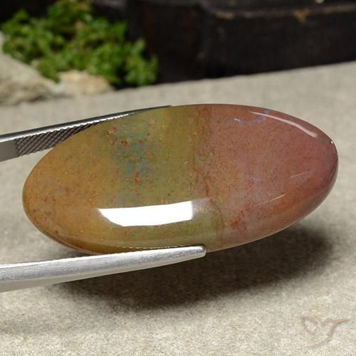 Jaspe Multicolorido Natural 46.10ct, oval, Opaco