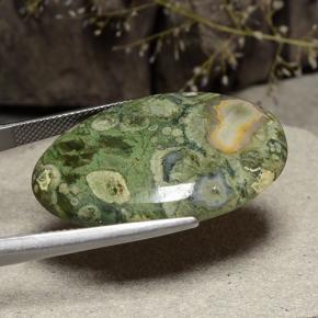 Jaspe Multicolorido Natural 28.73ct, Corte Oval, Opaco