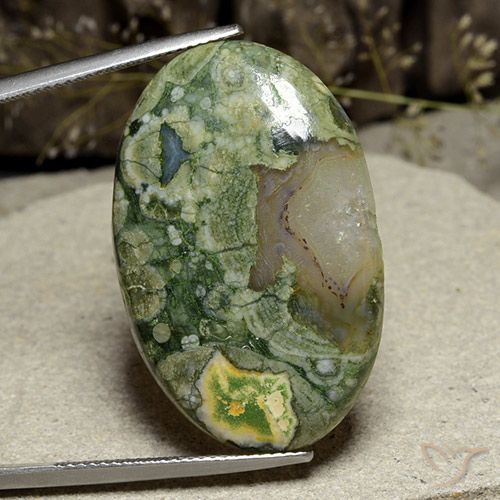28.92ct Natural Multicolorido Jaspe, oval, Translúcido