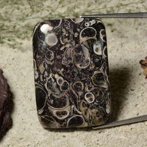 36.39ct Natural Multicolorido Jaspe, Almofada, Opaco