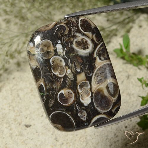 34.23ct Natural Multicolorido Jaspe, Almofada, Opaco