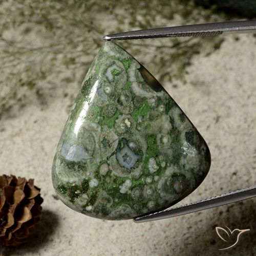 27.09ct Natural Multicolorido Jaspe, Formato de pêra, Opaco