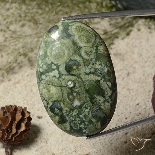 33.81ct Natural Multicolorido Jaspe, oval, Opaco