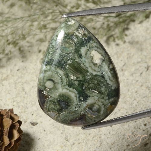 19.92ct Natural Multicolorido Jaspe, Formato de pêra, Opaco