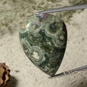 Jaspe Multicolorido Natural 19.92ct, Formato de pêra, Opaco