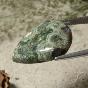 Jaspe Multicolorido Natural 19.92ct, Formato de pêra, Opaco
