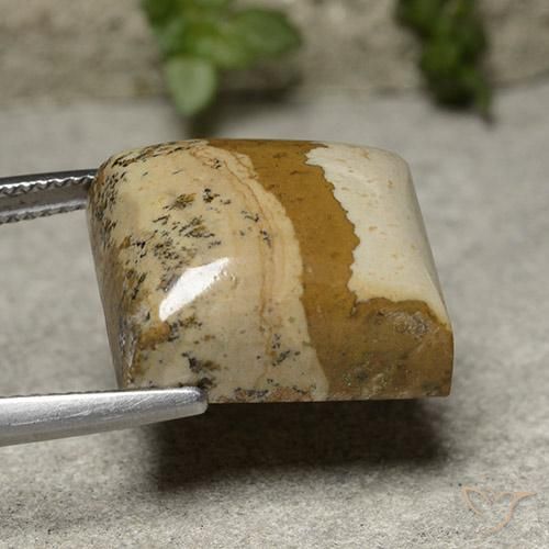 Jaspe Multicolorido Natural 17.73ct, baguete, Opaco
