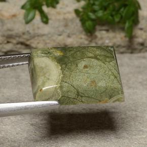 Jaspe multicolorido natural 9,00ct, baguete, opaco