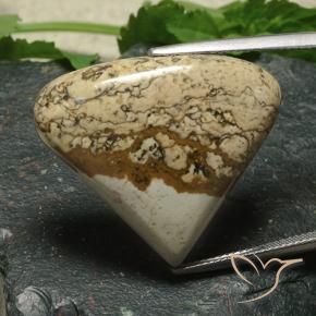 Jaspe Multicolorido Natural 33.81ct, Formato de pêra, Opaco