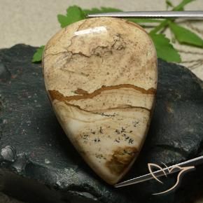 Jaspe Multicolorido Natural 80.06ct, Formato de pêra, Opaco
