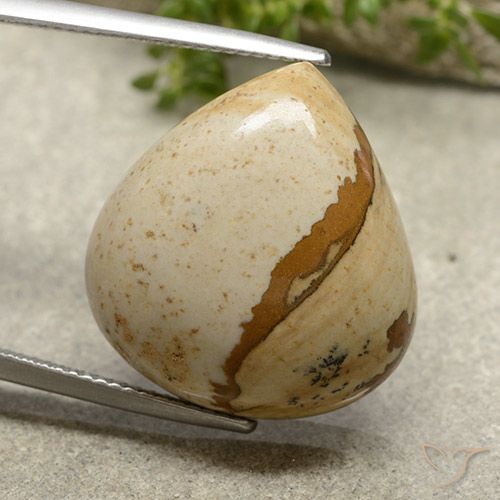 19.96ct Natural Multicolorido Jaspe, Formato de pêra, Opaco