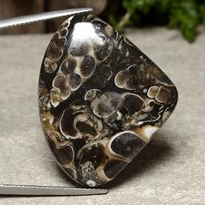 Jaspe multicolorido natural 36,58ct, formato de pêra, opaco