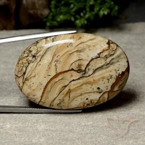 Jaspe Multicolorido Natural 64.04ct, oval, Opaco