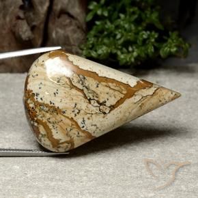 Jaspe Multicolorido Natural 74.08ct, Formato de pêra, Opaco